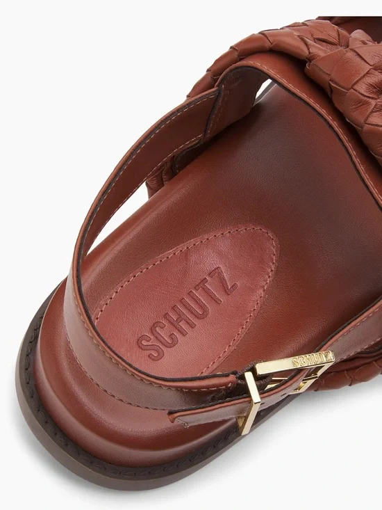 2. Schutz $180 Kareena Knot Leather Sandals - Picture 6 of 6